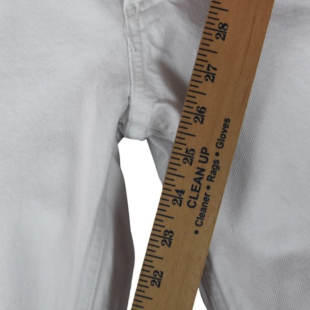 AGOLDE Jamie White Jeans Size 27 100% Cotton Button Fly Made in USA Preppy - Picture 8 of 10